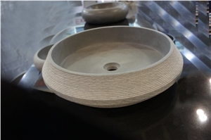 Spain Cream Colored Cheap Marble Bowls,Wholesale Stone Vessel Sinks, Distributed Farm Basins Round Sinks,Manufactured Square for Washing Hands