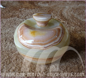Apple Candy Jar Onyx 4 Inch, Green Onyx Jar Pakistan