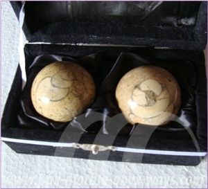 Coral Fossil Marble Spheres