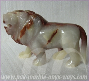 Green Onyx Lion Artifacts & Handcrafts in Stock 8 Inch