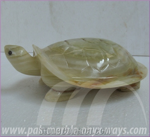 Green Onyx Turtle Artifacts & Handcrafts in Stock 10 Inch