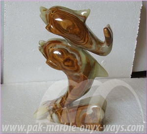 Onyx Dolphin in Stock 8 Inch, Green Onyx Dolphin Artifacts & Handcrafts