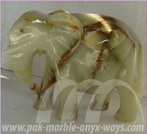 Onyx Elephant Artifacts in Stock (12 Inch)