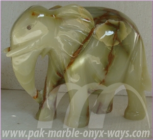 Onyx Elephant Artifacts in Stock (12 Inch)