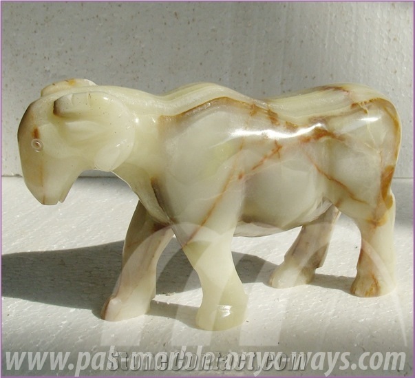 Onyx Goat Artifacts & Handcrafts in Green in Stock 8 Inch