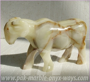 Onyx Goat Artifacts & Handcrafts in Green in Stock 8 Inch