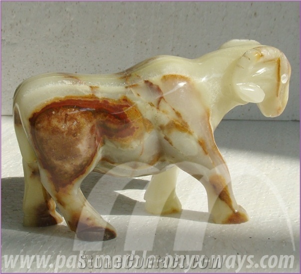 Onyx Goat Artifacts & Handcrafts in Green in Stock 8 Inch