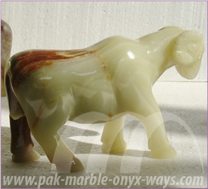 Onyx Goat Green Artifacts & Handcrafts in Stock 8 Inch