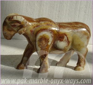 Onyx Goat in Stock 8 Inch, Green Onyx Goat Artifacts & Handcrafts