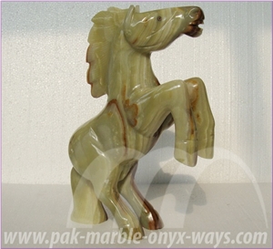 Onyx Horse Sculpture 16 Inch