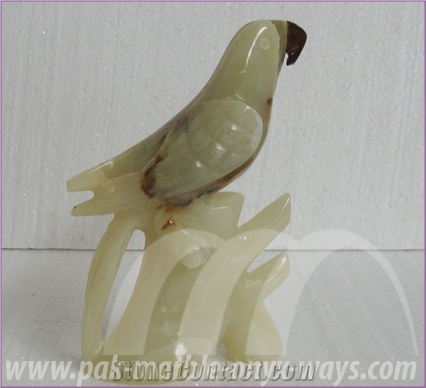 Onyx Parrot in Stock 8 Inch Green Artifacts