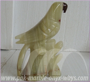Onyx Parrot in Stock 8 Inch Green Artifacts