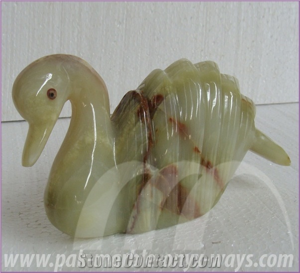 Onyx Swan Green Artifacts & Handcrafts Pakistan in Stock 8 Inch