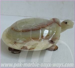 Onyx Turtle Artifacts in Stock 10 Inch, Green Onyx Turtle Artifacts