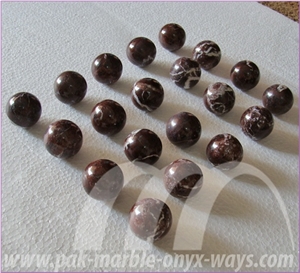 Sphere Balls Red Zebra Marble