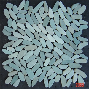 Oval Green Slice Mosaic Indonesia
