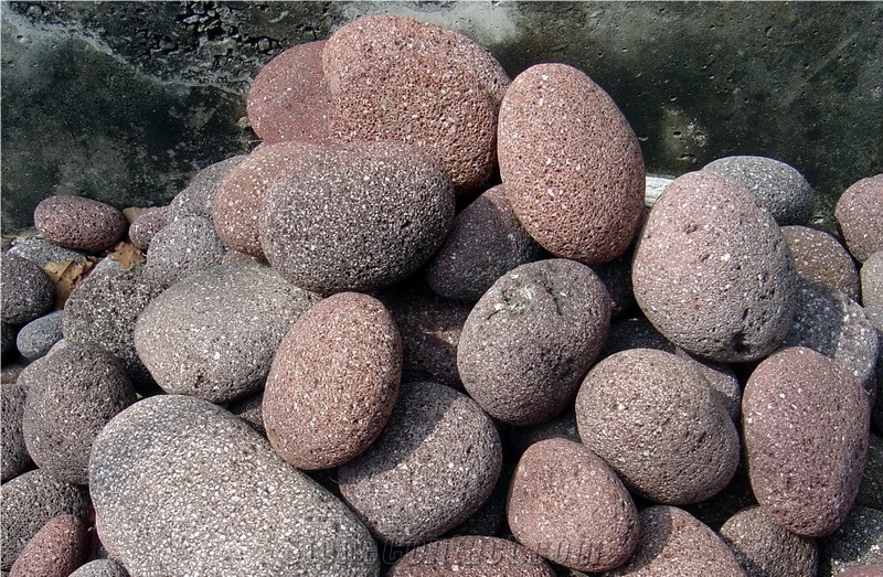 Red Lava Stone Pebble