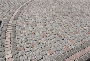 Grey Ukraine Granite Cube Stone Improved