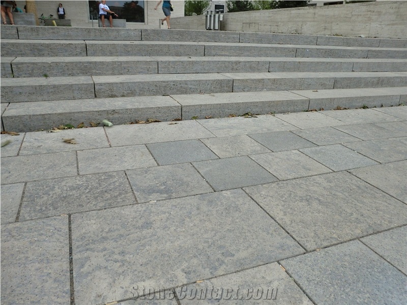 Fossil Smoke Muschelkalk Honed Pavement