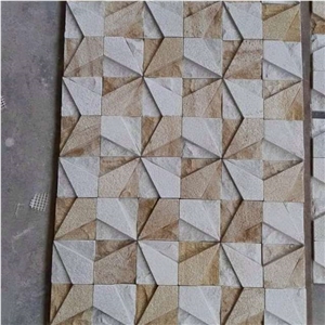 Sandstone Wall Tiles, Mosaic Cladding Stones