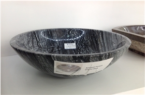 China Stone Sinks Manufacture Rough 420*420*140 Ancient Forest
