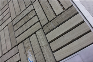 Grey Wooden Mosaic +Grey Wooden Mosaic Manufacture China Stone Material Rectangle Grey Nvl30111