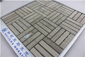 Grey Wooden Mosaic +Grey Wooden Mosaic Manufacture China Stone Material Rectangle Grey Nvl30111