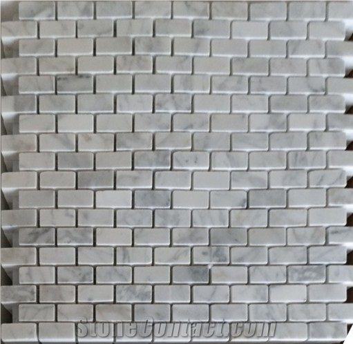 Calacatta Gold Marble Linear Strips Mosaic,Italy White Marble Mosaic, Calacatta Carrara Marble Mosaic Tiles