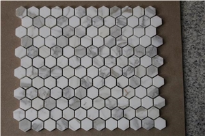 Calacatta Gold Marble Mosaic Tiles, Italy White Marble Mosaic, Calacatta Carrara Marble Mosaic Tiles,Basketweave Mosaics,Stips Mosaics, Herringbone Mosaics, Octagon Mosaics