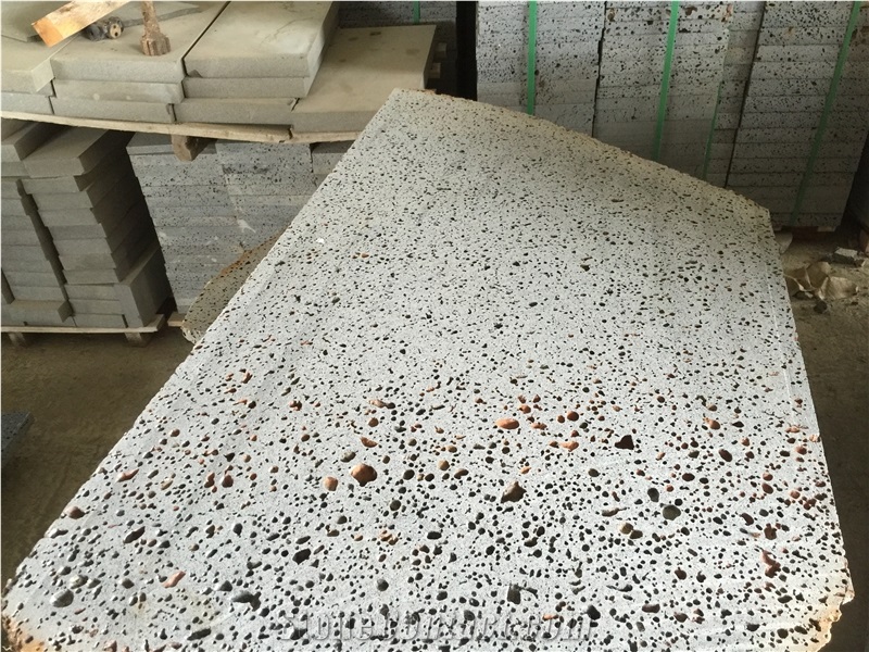 China Moon Surface Basalt Tiles & Slabs /Hainan Grey Basalt/Lava Stone /Basaltina/Basalto/Inca Grey/Moon Surface Walling ,Flooring,Cladding Slabs & Tiles