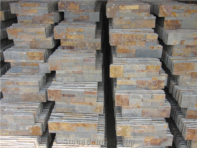 China Multicolor Slate Culture Stone/Ledge Stone/Stacked Stone/Rusty/Paving/Walling