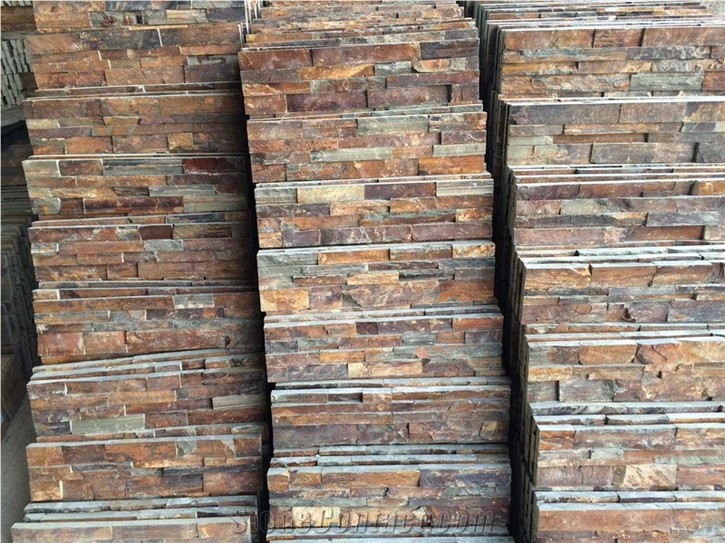 China Multicolor Slate Culture Stone/Ledge Stone/Stacked Stone/Rusty/Paving/Walling
