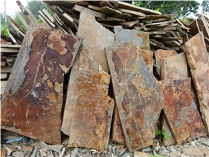 China Multicolor Slate Random Flagstones Rusty, Paving, Flooring, Walling
