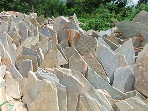 China Random Multicolor Slate Flagstones, Paving/Flooring/Walling