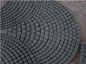 Cobble stone/On mesh/Pavers/Black Basalt/G684/China Dark Basalt/Paving/Flamed