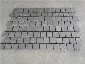 Cobble Stone/On Mesh/Pavers/Black Basalt/G684/China Dark Basalt/Paving/Flamed