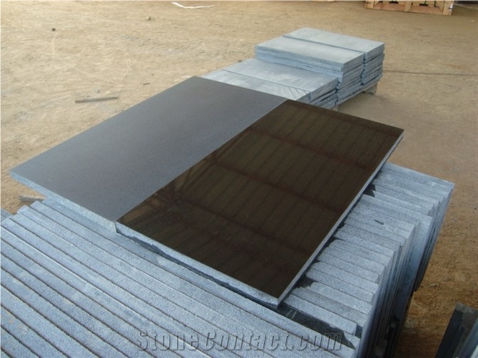 Dark Basalt/China Hainan Black Basalt Tiles & Slabs/Dark Blue Stone/Walling/Paving/Flooring/Sawn