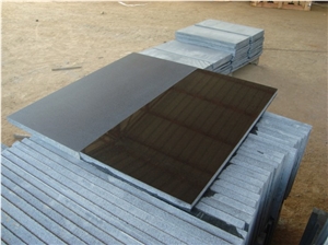 Dark Basalt/China Hainan Black Basalt Tiles & Slabs/Dark Blue Stone/Walling/Paving/Flooring/Sawn