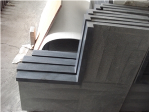 G684 Black Basalt Pool Coping,Black Pearl Pool Tiles,Raven Black Bullnose Edging Swimming Pool Tiles, G684 Pool Coping