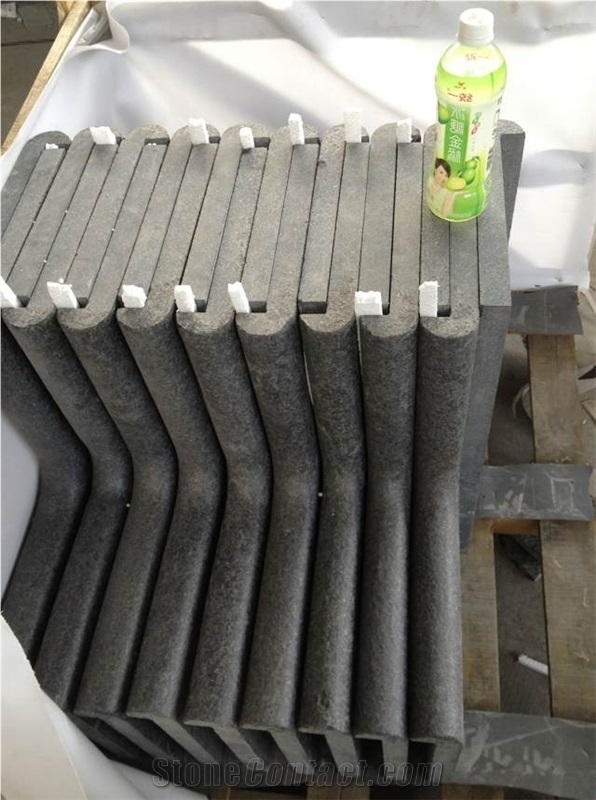 G684 Black Basalt Pool Coping,Black Pearl Pool Tiles,Raven Black Bullnose Edging Swimming Pool Tiles, G684 Pool Coping