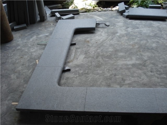 G684 Black Basalt Pool Coping,Black Pearl Pool Tiles,Raven Black Bullnose Edging Swimming Pool Tiles, G684 Pool Coping
