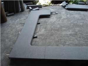 G684 Black Basalt Pool Coping,Black Pearl Pool Tiles,Raven Black Bullnose Edging Swimming Pool Tiles, G684 Pool Coping