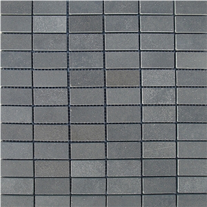 Grey Basalt Linear Strips Mosaic,Lava Stone,Basaltina,Basalto,Inca Grey , China Basalt Linear Strips Mosaic