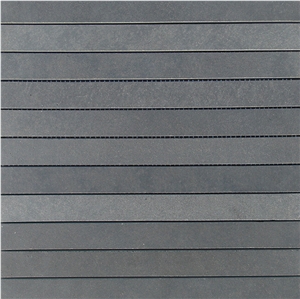 Grey Basalt Linear Strips Mosaic,Lava Stone,Basaltina,Basalto,Inca Grey , China Basalt Linear Strips Mosaic