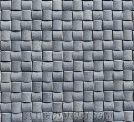 Hainan Grey Basalt Mosaic/Linear/Natural Stone Mosaic/Honed/Strips Mosaic, China Grey Basalt Mosaic