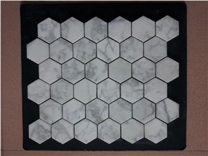 Mosaic/Hexagon Mosaic/Marble Mosaic/White/Italy White Marble/Calacatta Carrara Marble/Walling/Polished