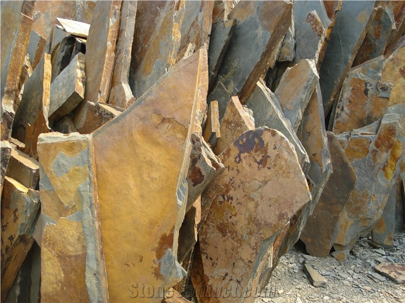 Random China Multicolor Slate Flagstones/Rusty/Paving/Flooring/Walling