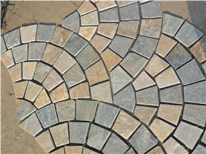 Slate/Cobble Stone/Rusty/On Mesh, China Multicolor Slate Flagstone