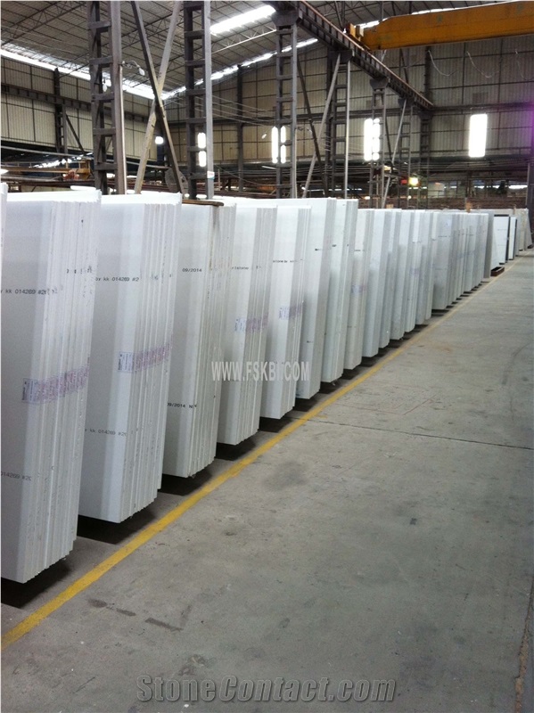 Artifical Stone, Quartz Surface Same Color as Carrara Marble