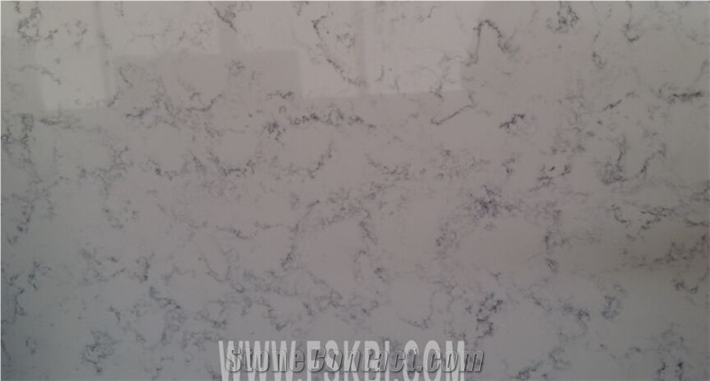Quartz Surface Engineered Stone Carrara Marble Style